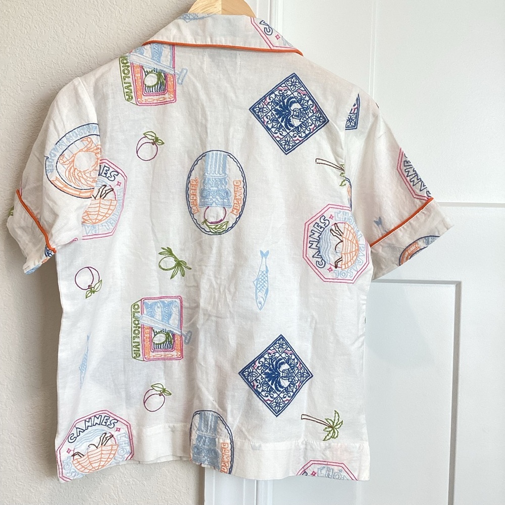 Damson Madder Short Sleeve Hawaiian Shirt Button Down Linen Blend New - Picture 11 of 16